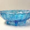 #CB15-40-COLONIAL (AZURE) BLUE OVAL FOOTED FRUIT BOWL SALE $49.95.+ S&H  & INS.