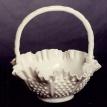 #MGF15-33-FENTON HOBNAILPETTICOAT 8 IN. MILK GLASS BASKET (3638MI)SALE $59.95 +