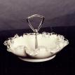 #MFG11-5 FENTON SILVER CREST PETTICOAT HANDLED BONBON DISHSALE $69.95+ S&H & INS