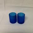 #BB3-1&1A  BRITE BLUE ENGLISH HOBNAIL 2 3/4 IN.CANDLE HOLDER SET SALE $15.95 