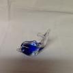 #BC3-186-186A  COBALT BLUE & CLEAR GLASS SMALL WHALE FISH $9.95.EA. + S&H & INS.