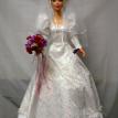 MS-23 SHAKITA BRIDE MY SIZE DESIGNER BARBIE -WHITE WITH SILVER  SEQUINS ENCHANT