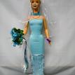 MS-29 CHARLI BRIDE MY SIZE DESIGNER BARBIE-TURQUOISE STRAIGHT GOWN