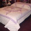 TEXAS STAR HAND CRAFTED QUILT #45/K/Q 89X1031/2/LAVENDERS/$150.00+S&H & INSURANC
